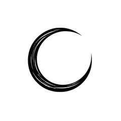Crescent moon vector illustration isolated on transparent background © arte ador