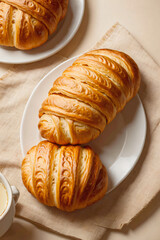 croissant on a plate generative AI