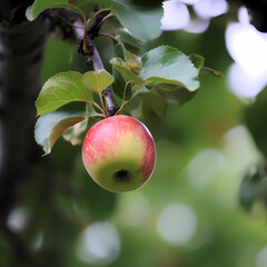 An Apple On The Apple Tree. Generative AI