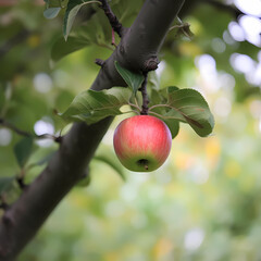 An Apple On The Apple Tree. Generative AI