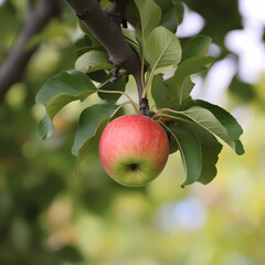 An Apple On The Apple Tree. Generative AI