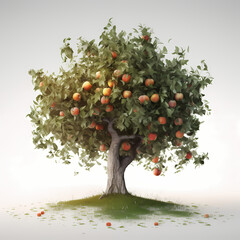 Lush Apple Tree. Generative AI