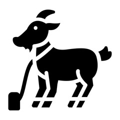 goat glyph icon