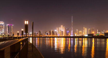 Dubai, UAE - 03.12.2023 - View of Dubai skyline, shot made from Dubai Design District. City