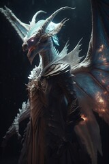 A Dragonkin Warrior Character Generative AI