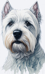 portrait of a west highland white terrier