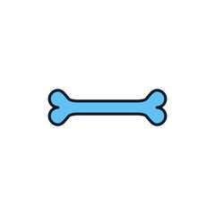 Bone related vector line icon. Chew toy. Isolated on white background. Vector illustration. Editable stroke