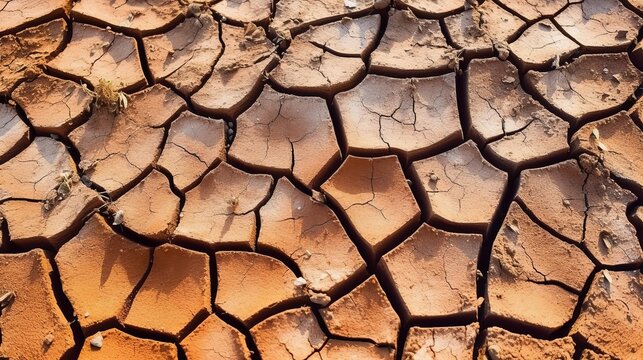 Broken soil in appear truly abhor toward of the truth that dry spell. Environment and environment the issue of dry season. Creative resource, AI Generated