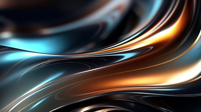 Metallic one of a kind wavy fluid foundation energize organize techgrade. Creative resource, AI Generated