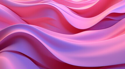 Obraz premium Pink Undulating lines shape a Colorful hypothetical establishment. Creative resource, AI Generated