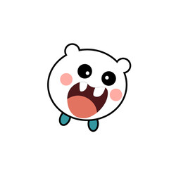 Vector hand drawn vector illustrations of set of various patches, pins, stamps or stickers with abstract funny cute comic