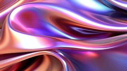 Obraz premium Metallic one of a kind wavy fluid foundation energize organize techgrade. Creative resource, AI Generated