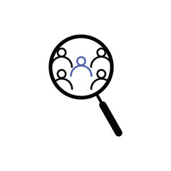 job vacancy icon design. employee recruitment sign and symbol.