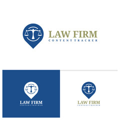 Law firm with point logo template, Creative Law firm logo design vector, Point logo concept