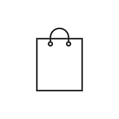 Shopping bag line icon, logo vector