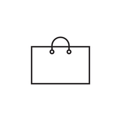 Shopping bag line icon, logo vector