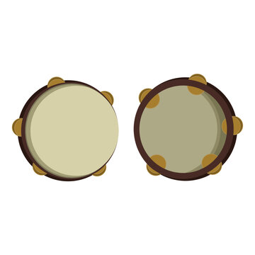 Riqq, Daff, Tambourin Arabic music Instrument Icon Vector Illustration