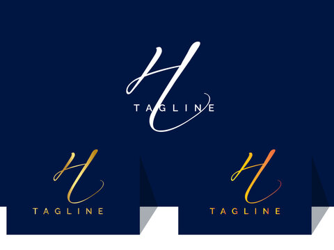 Signature H letter logo design. Hj logo. Creative j. Handwritten. Script J text. Signature font. Finance