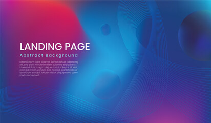 Fototapeta na wymiar Landing page abstract background template vector illustration.