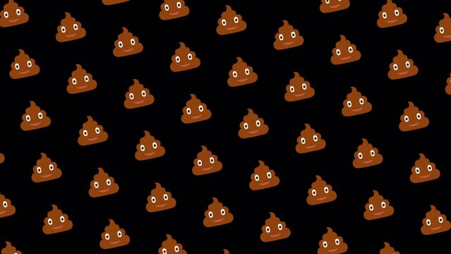 デフォルメされたコミカルなうんちのエフェクト_背景透過済みmov/4Kサイズ