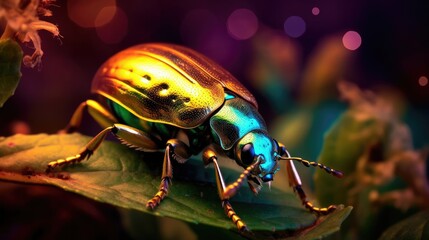 Close up of metallic beetles with oil slick colour 

Made with the highest quality generative AI tools