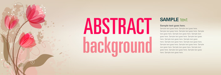 Romantic Flower Background vector illustration. Abstract romantic background with flower pink color