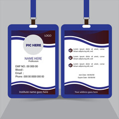 Modern Identity Card With Gradient.ID Card Template | Office Id card | Employee Id card for your company