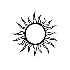 Sun vector illustration isolated on transparent background