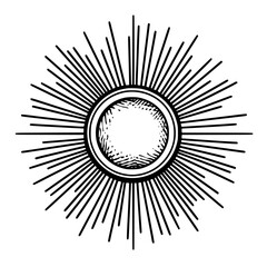 Sun vector illustration isolated on transparent background