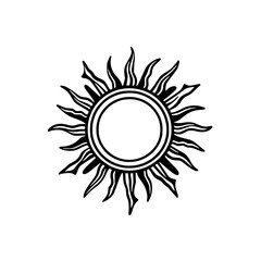 Sun vector illustration isolated on transparent background