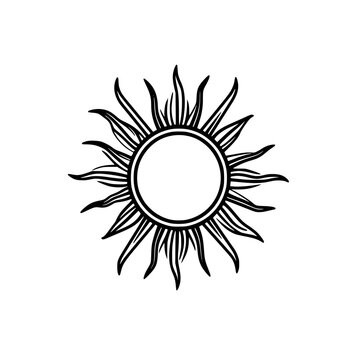 Sun vector illustration isolated on transparent background