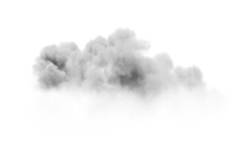 Cumulus and fluffy cloud shape with isolated on transparent background - PNG file, 3D rendering illustration for create and design or etc