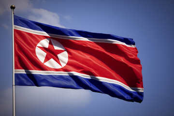北朝鮮の国旗のイメージ：AI生成画像 - obrazy, fototapety, plakaty