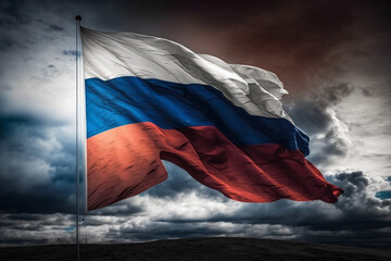 ロシアの国旗のイメージ：AI生成画像 - obrazy, fototapety, plakaty