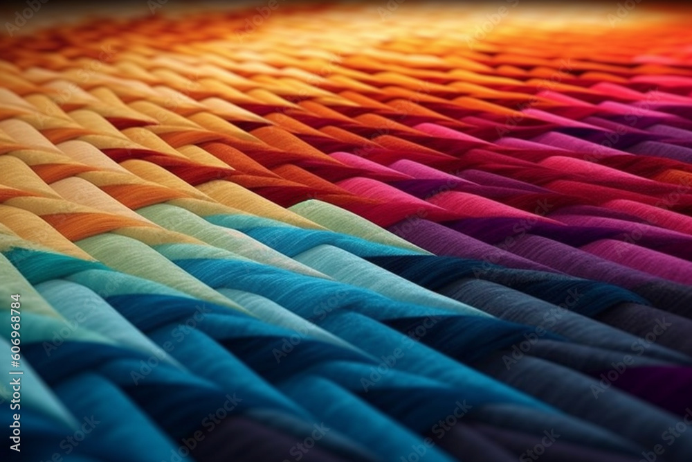 Poster a geometric-inspired rug with a bold and eye-catching pattern, instantly transforming a room with it