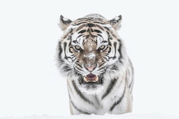 Tiger isolated on white background, Generative AI