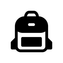backpack icon solid style vector