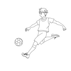 サッカーボールを蹴るシーン02