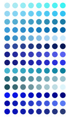 Set of blue color palette. Vector illustration