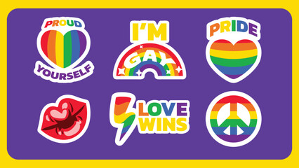 Pride month sticker of equality