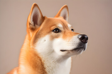 Shiba Inu dog studio shot, Generative AI