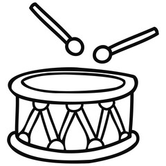 isolate doodle drum illustration toy childhood toy