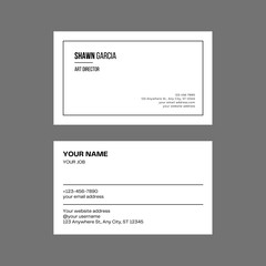 Vector Modern Creative and Clean Business Card Template. Luxury and elegant white business card. Design with trendy pattern minimalist print template.