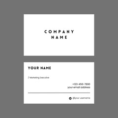 Naklejka na ściany i meble Vector Modern Creative and Clean Business Card Template. Luxury and elegant white business card. Design with trendy pattern minimalist print template.