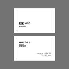 Naklejka na ściany i meble Vector Modern Creative and Clean Business Card Template. Luxury and elegant white business card. Design with trendy pattern minimalist print template.