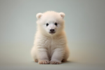Polar bear cub studio shot