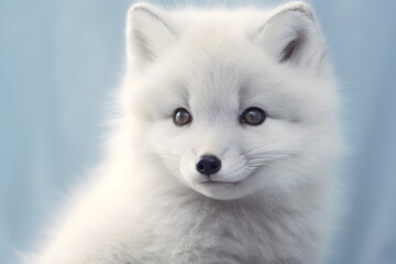 Arctic fox cub studio shot