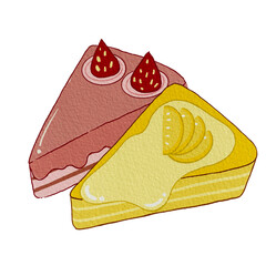 a piece of cake (the character with hand-free drawing)