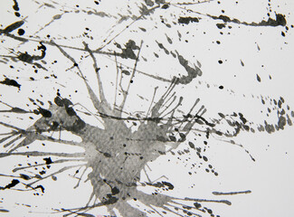 Detail of black ink on paper