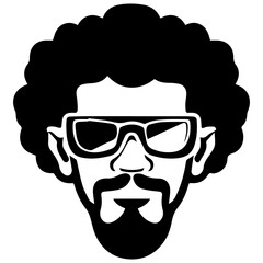 afro man in vector style